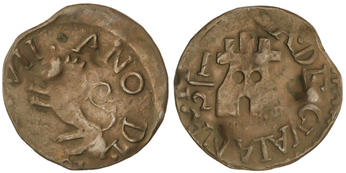 Cy14243.- FERNANDO VII -1/2 Real GUAYANA. Undated - MBC-