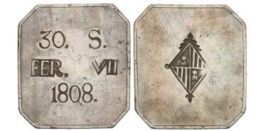 Cy14923.- FERNANDO VII - 30 SOUS 1808 Mallorca  T.H.- EBC-