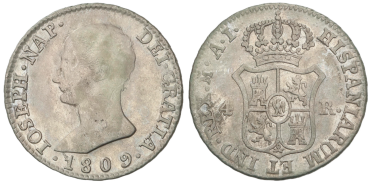 Cy13825.-JOSE NAPOLEON - 4 Reales 1809 Madrid A.I.- MBC+