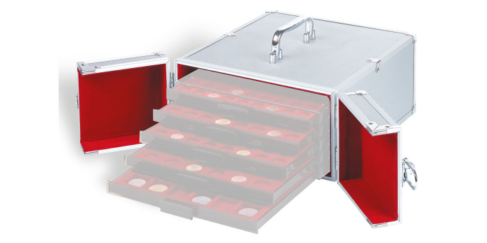 Maletín CARGO MB 5 Leuchtturm. Para 5 bandejas de Monedas