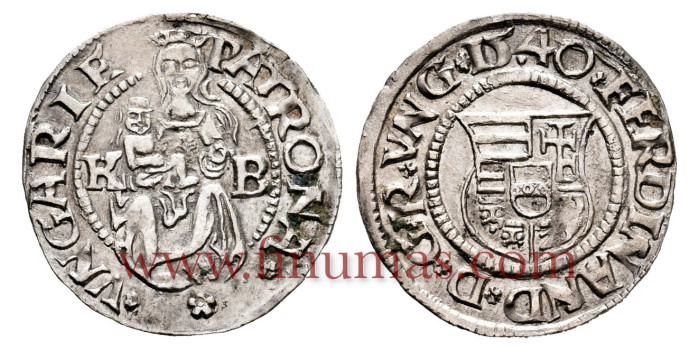 HUNGRIA - K-007x - 1 Denier 1540  Ferdinand I. EBC+ - Plata