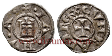 ITALY - GENOVA REPUBLICA - K-003x.- 1 DENARO 1139/1339. MBC+