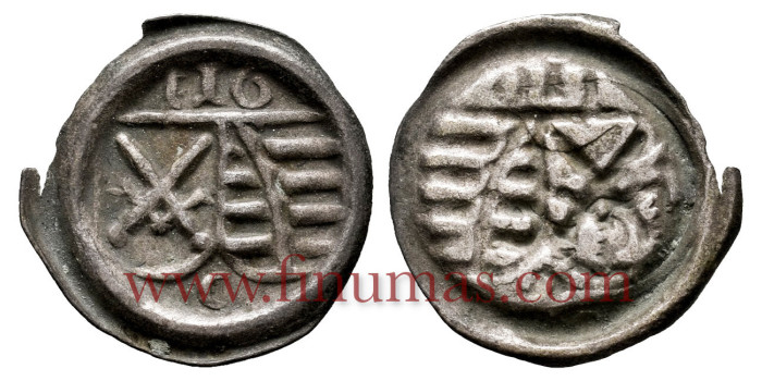 ALEMANIA ESTADOS - SAJONIA - K-002-  1 Pfennig 1507/1525 - Frederick III - PLATA