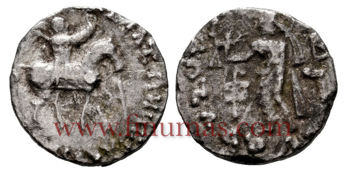 GR003.- DRACMA INDO-ESCITA AZES 58-12 a.C - Plata