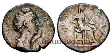 FAUSTINE THE MAJOR DENARY 141 A.D