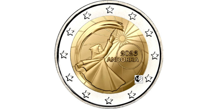 2 EUROS CONMEMORATIVOS ANDORRA 2023 "Solsticio"