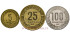 GUINEA ECUATORIAL - K-59/60/62  5/25/100 Francos 1985/86