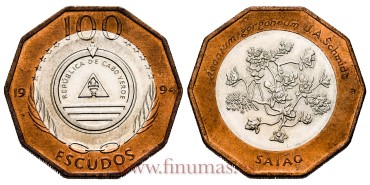 CABO VERDE - K-038 - 100 Escudos 1994, SC