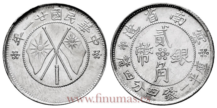 CHINA - YUNNAN - K-491 - 20 Cnt. 1932 - MBC