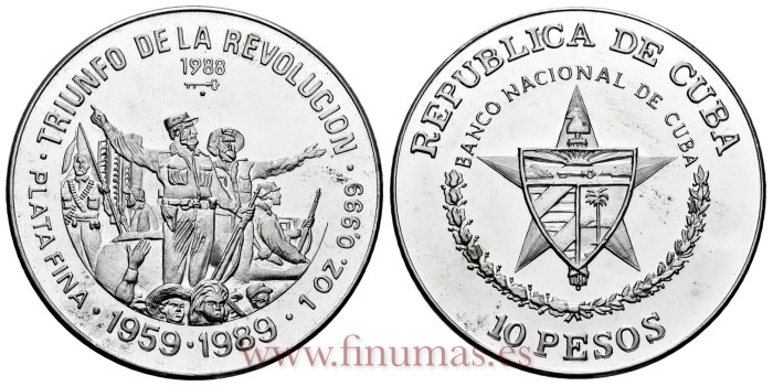 CUBA - K-024 - 10 Pesos 1998 - PROOF