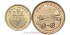 GIBRALTAR - K-18 y 24 - 1 y 2 Pound 1988,  SC, 2 piezas