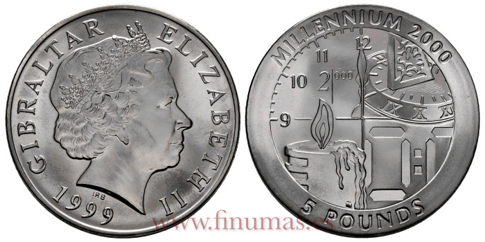 GIBRALTAR - K-797 - 5 Pound 1999,  SC