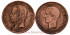 GRECIA - K-43 Y 55 - 10 Lepta 1869 y 1882,  MBC-, 2 piezas