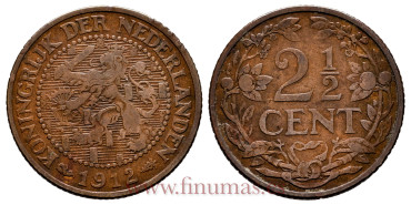 HOLANDA K-150 -  2 1/2 Centimos  1912 - MBC