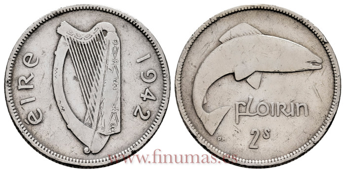IRLANDA - K-015 - 1 Florin 1942 - MBC-