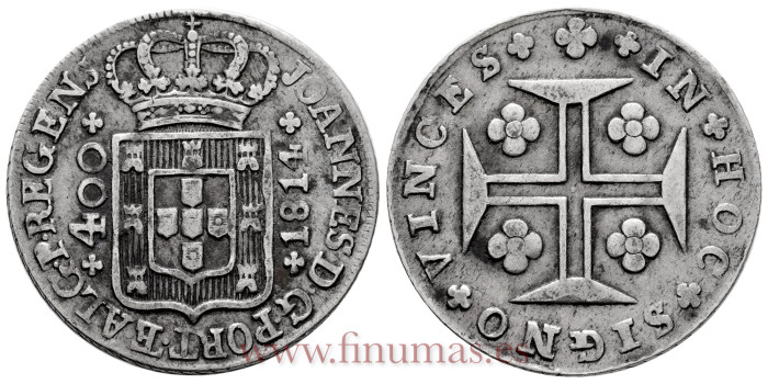 PORTUGAL - KM-331 - 400 Reis 1714 Joannes - MBC