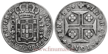 PORTUGAL - KM-331 - 400 Reis 1714 Joannes - MBC
