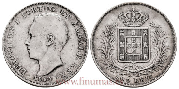 PORTUGAL - KM-509 - 500 Reis 1865 Lodubicus I - MBC-