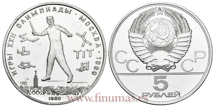 RUSIA - K-182 - 5 Rublos 1980 - SC