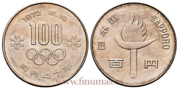 JAPON - K-084 - 100 Yen 1972 Sapôro - SC
