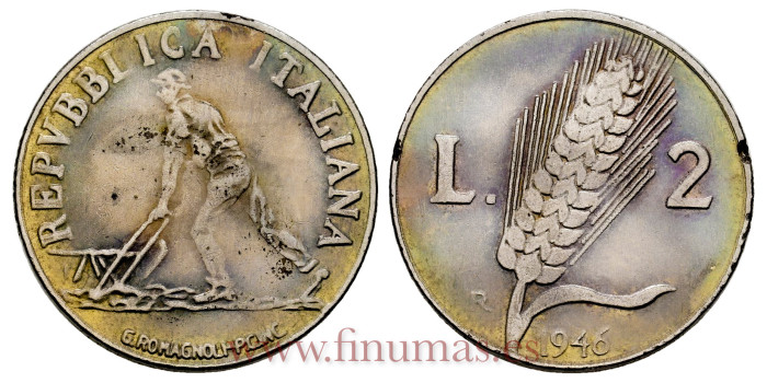 ITALIA -K-088- 2 liras 1946 -MBC