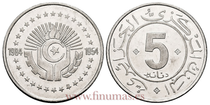 ARGELIA - K-114- 5 D. 1984 - SC, 