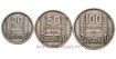 ARGELIA - K-091/93- 20,50,100 Frncos. 1949/50 - MBC, 