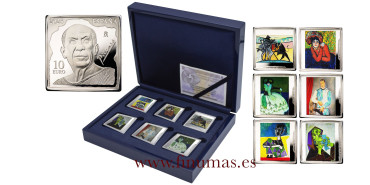 Pablo Picasso 50th Anniversary Box. Silver. 6 x1 Oz.- Proof 2023