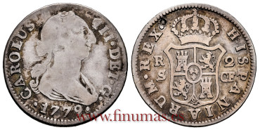 Cy10836.-CARLOS III - 2 Reales 1779 Sevilla C.F.- BC