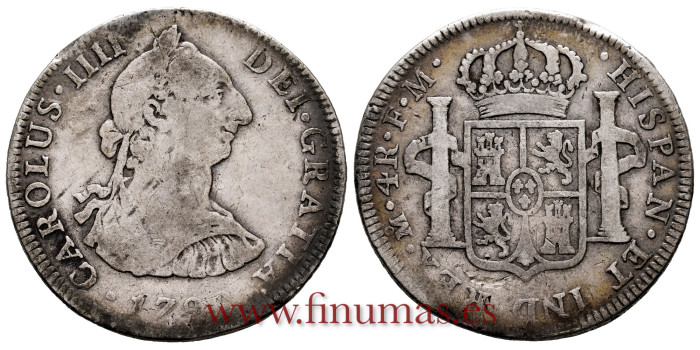 Cy12888.-CARLOS III - 4 Reales 1790 Madrid FM.-BC 