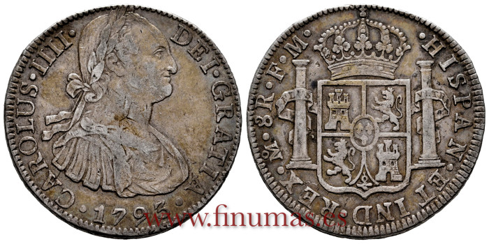 Cy13044-CARLOS IV - 8 Reales 1793 Mexico FM - MBC+