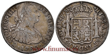 Cy13044-CARLOS IV - 8 Reales 1793 Mexico FM - MBC+