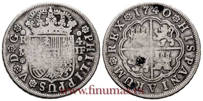 Cy08525.- FELIPE V. - 4 Reales 1740 Madrid JF - BC