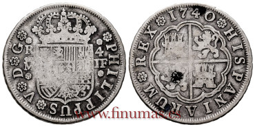 Cy08525.- FELIPE V. - 4 Reales 1740 Madrid JF - BC