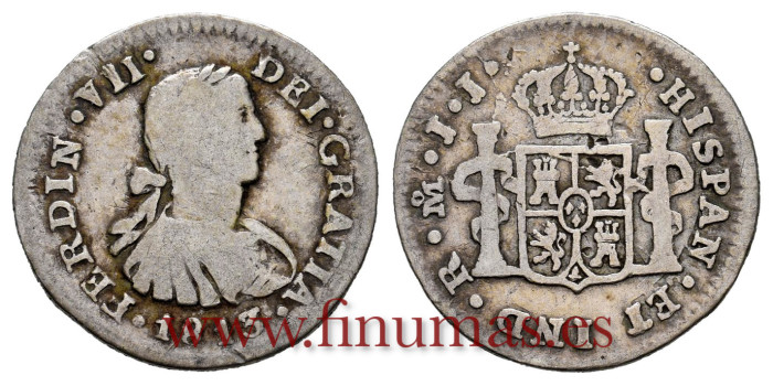 Cy14248.-FERNANDO VII - 1/2 Reales 1813 Mexico JJ.-BC