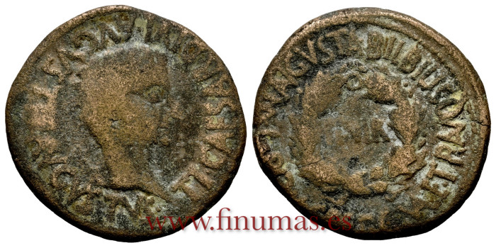 IB232 BILBILIS  (CALATAYUD)  As.  Tiberio  BC