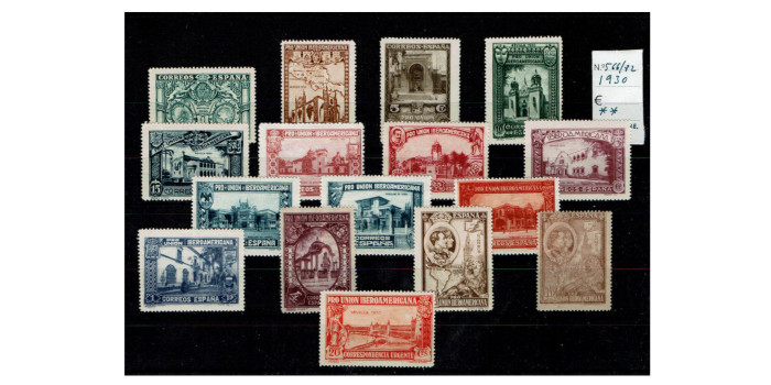 Edifil 0566/82 - 1930 IBEROAMERICANA TERRESTRE. NUEVO SIN CHARNELA