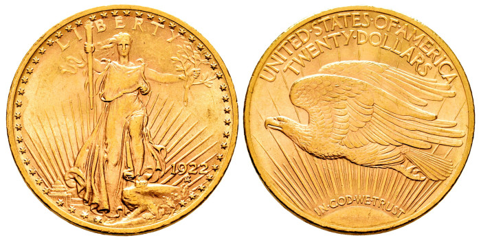EE.UU  K-127 - 20 DOLLAR LIBERTY SAINT-GAUDENS.  ORO