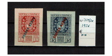 Edifil 0729/30 - 1936 NEW WITHOUT BINDING - AERIAL