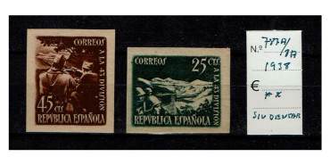 Edifil 0787A/88A - 1938, NEW WITHOUT STICKER - UNTOOTHED