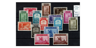 Edifil 0711/25 - 1936, NEW WITHOUT BADGE, AERIAL PRESS