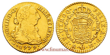 CARLOS III 1 SHIELD 1779 on 76. MADRID P.J. MBC - GOLD