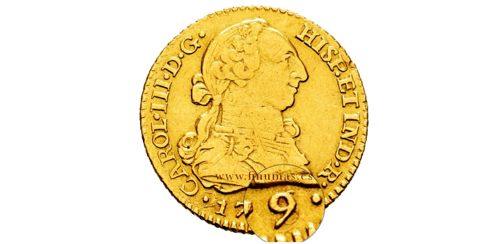 Cy11504.- CARLOS III 1 ESCUDO 1779 sobre 76. MADRID P.J. MBC - ORO