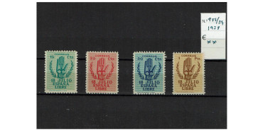 Edifil 0851/54- 1938, NEW WITHOUT CHARNEL, national uprising