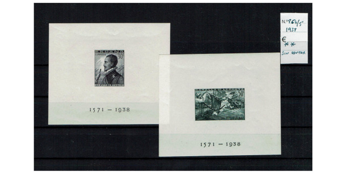 Edifil 0864/65- 1938, NEW WITHOUT STICKER, UNTOOTHED