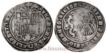Cy02531.- REYES CATOLICOS 1 REAL 1469-1504 GRANADA. PUNTOS