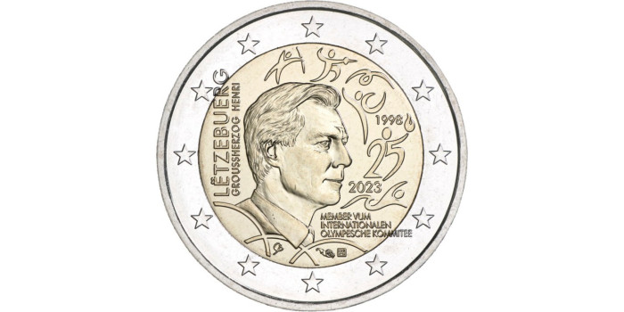 2 EUROS CONMEMORATIVOS LUXEMBURGO 2023 "COMITE OLIMPICO"