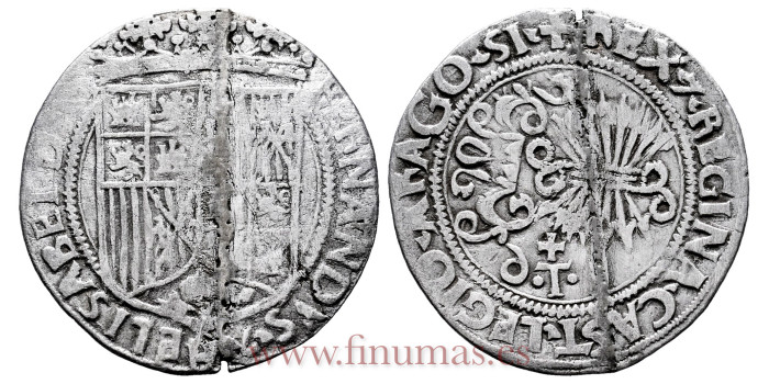 Cy02594 -REYES CATOLICOS 1 REAL N.D. TOLEDO. SIN MARCAS