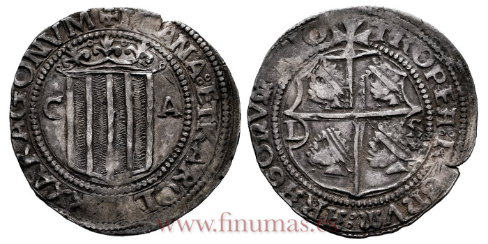 Cy02908 -JUANA Y CARLOS (1506-1516) 1 REAL 1520 ZARAGOZA L-S.