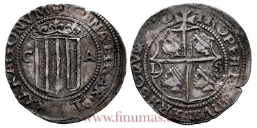 Cy02908 -JUANA Y CARLOS (1506-1516) 1 REAL 1520 ZARAGOZA L-S.